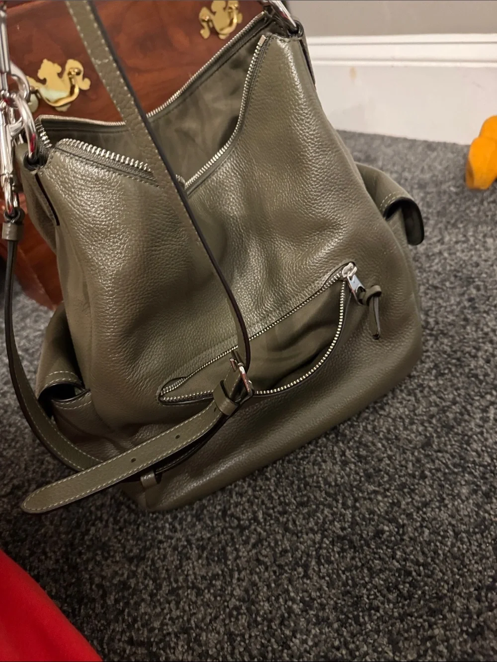 Coach Olive Pebbled Leather Messenger Crossbody